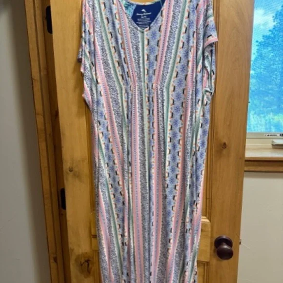 Tommy Bahama Sleep Caftan, Multi-Color, XL  GUC - Picture 3 of 5